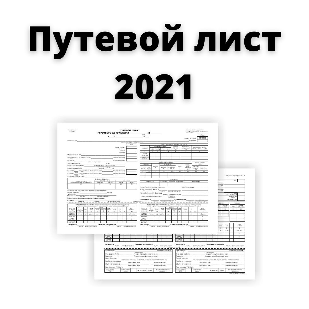 Путевой лист 2021